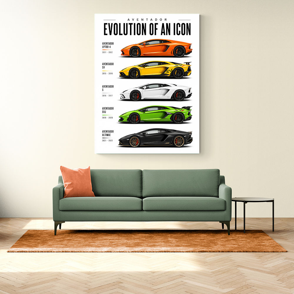 Lamborghini Aventador Evolution Cars Wall Art 1