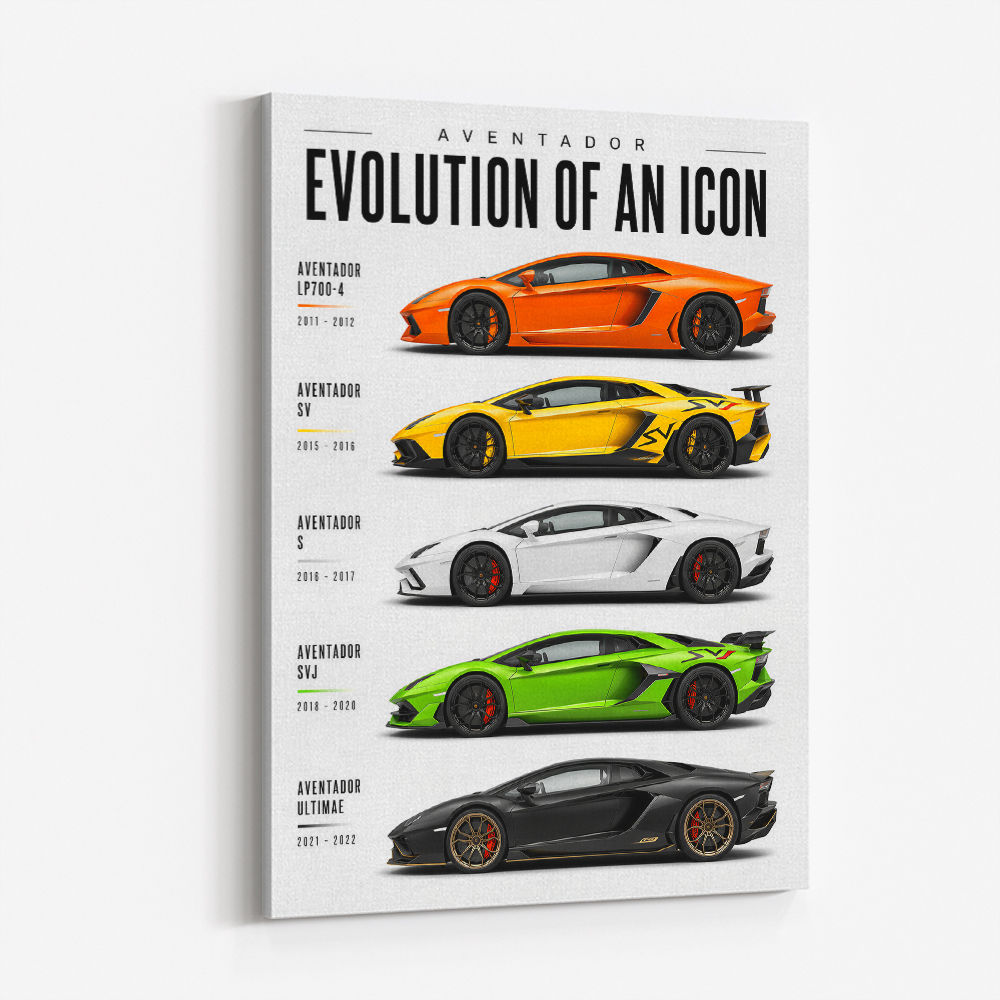 Lamborghini Aventador Evolution Cars Wall Art 1