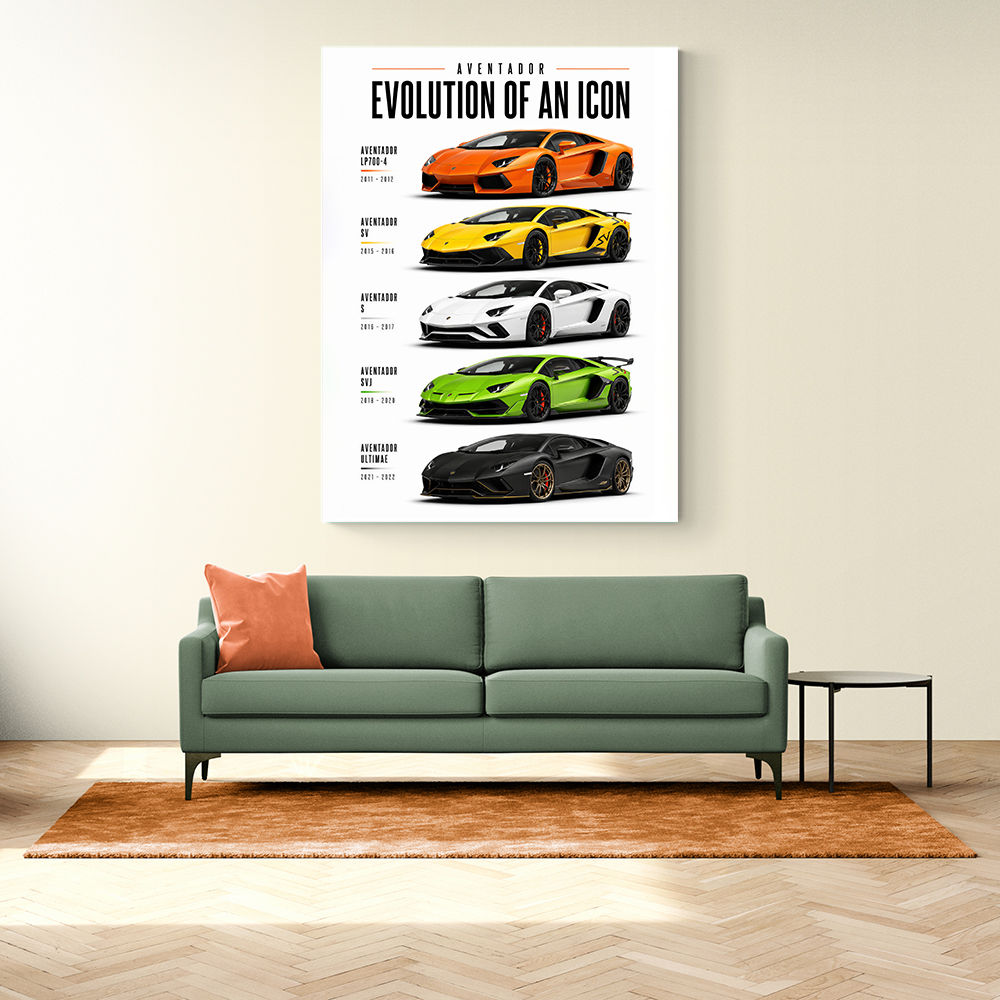 Lamborghini Aventador Evolution Cars Wall Art