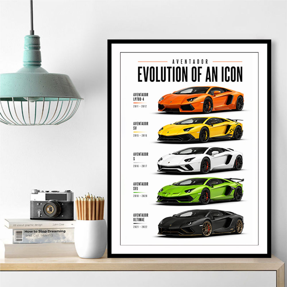 Lamborghini Aventador Evolution Cars Wall Art