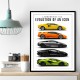 Lamborghini Evolution Lineup Modern Wall Art