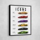 Lamborghini Icons Classic Sports Cars Wall Art
