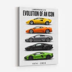 Lamborghini V12 Evolution Classic Modern Art Print