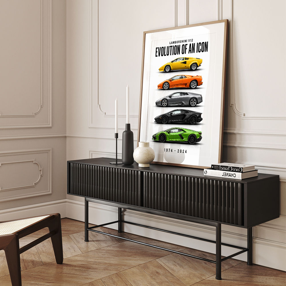 Lamborghini V12 Evolution Classic Modern Art Print