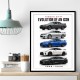 Nissan GT R Evolution Lineup Wall Art