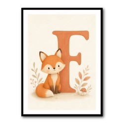 F For Fox Nursery Wall Art