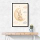 Rabbit On The Moon Nursery Wall Art Print