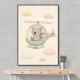Koala Helicopter Nursery Wall Art 