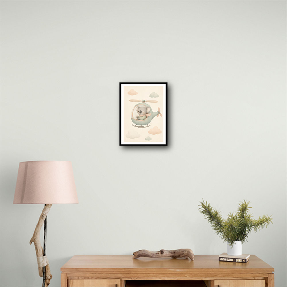 Koala Helicopter Nursery Wall Art 