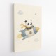 Panda Rocket Car Nursery Wall Art