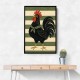 Rooster Striped Poster