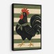 Rooster Striped Poster