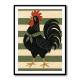 Rooster Striped Poster