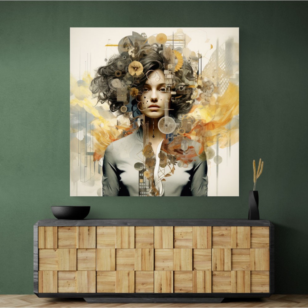 Woman Portrait Collage Wall Art