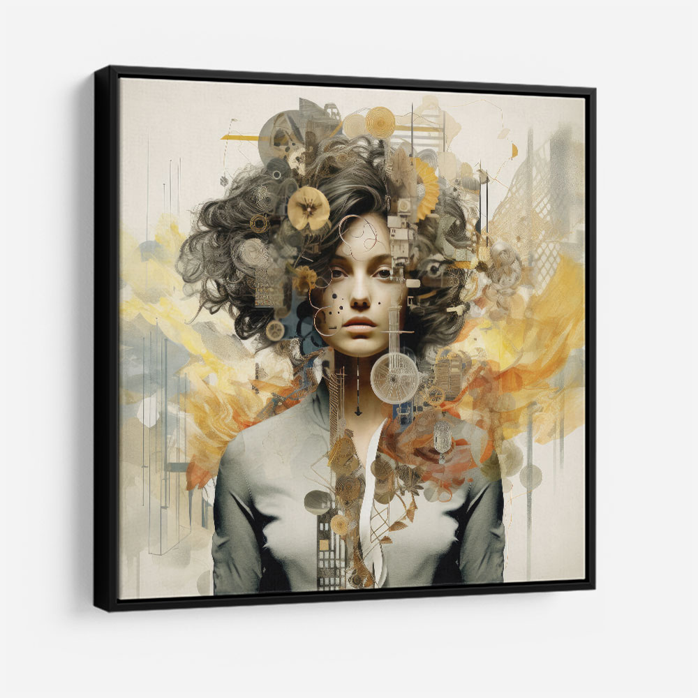 Woman Portrait Collage Wall Art