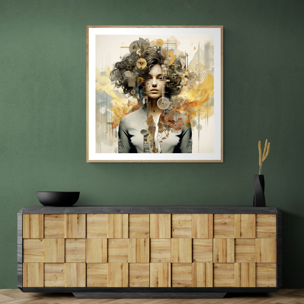 Woman Portrait Collage Wall Art