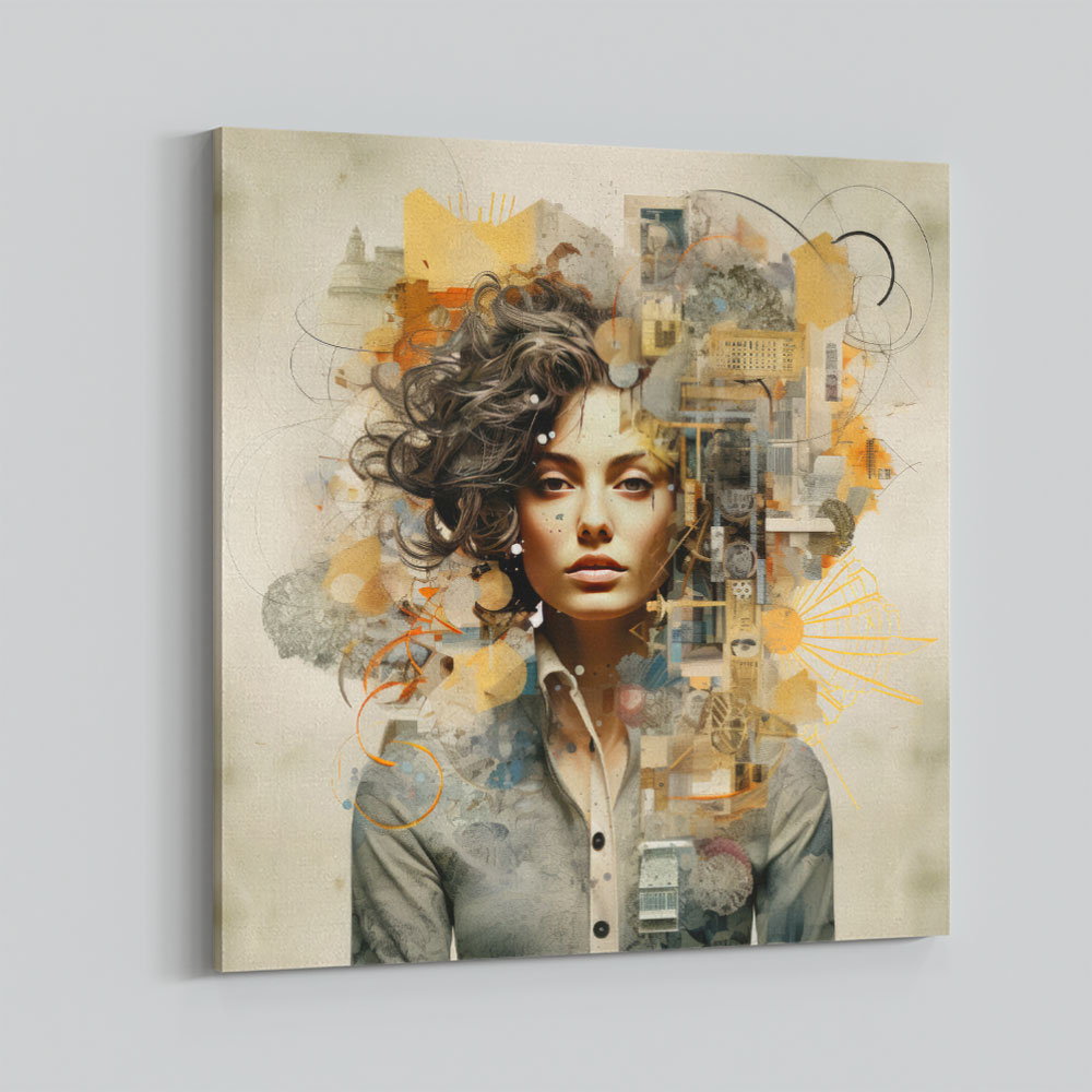 Woman Portrait 2 Collage Wall Art