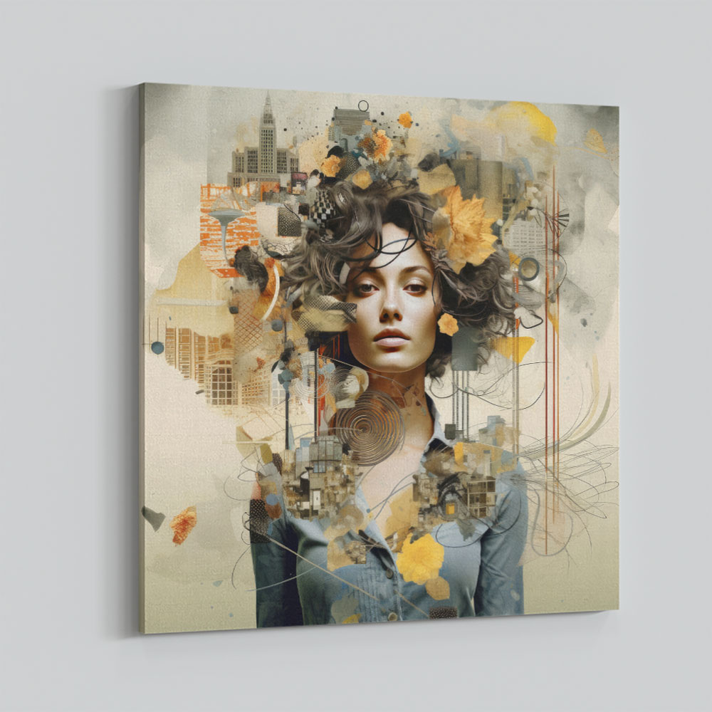 Woman Portrait 4 Collage Wall Art