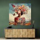 Beauty With Butterfly Crown 5 Collage Wall Art