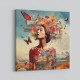 Beauty With Butterfly Crown 5 Collage Wall Art