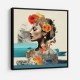 Beauty With Flowers 5 Collage Wall Art