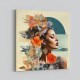 Beauty With Flowers 6 Collage Wall Art