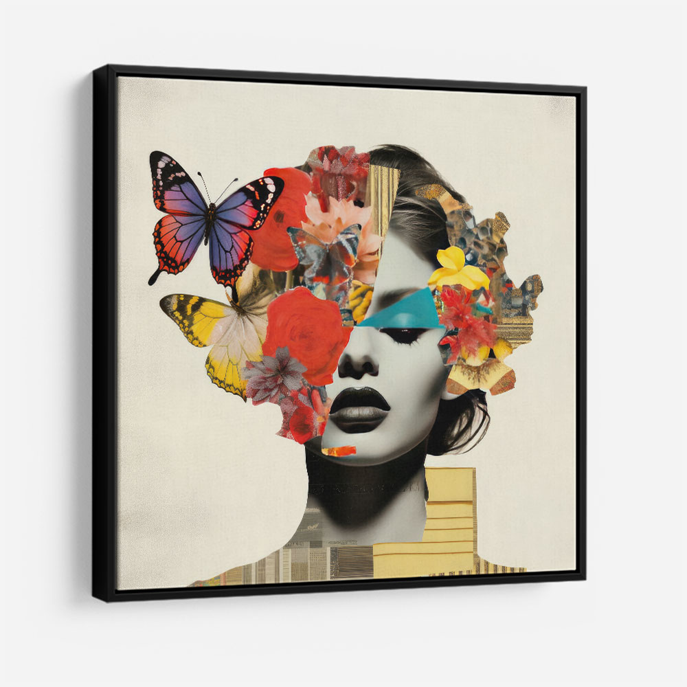 Butterfly Face 2 Collage Wall Art