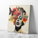 Flowers & Butterfly Face Collage 4 Wall Art