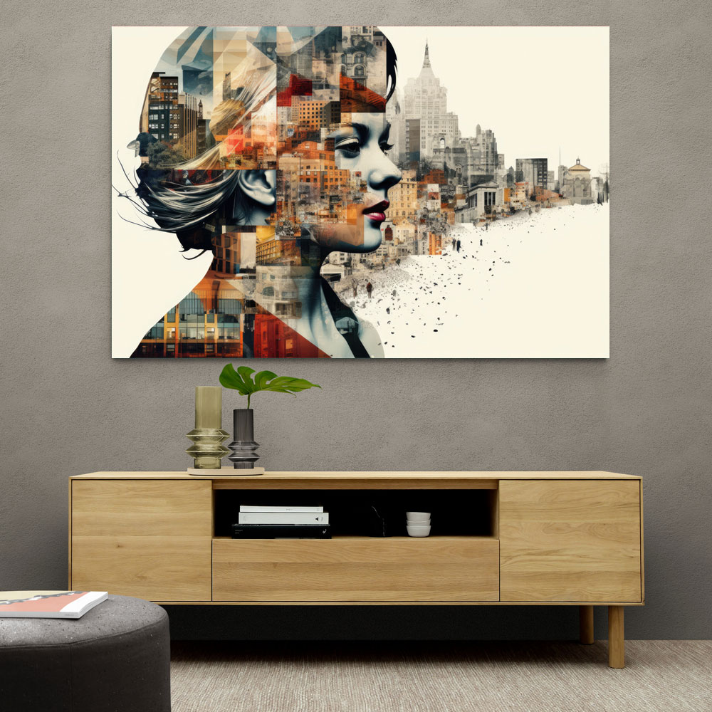 Scenic Watercolour Women 3 Fusion Collage Wall Art