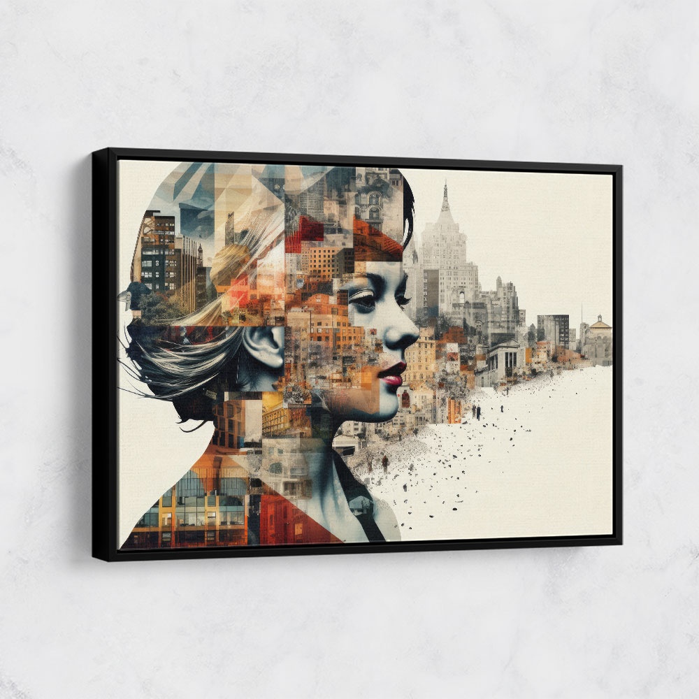 Scenic Watercolour Women 3 Fusion Collage Wall Art