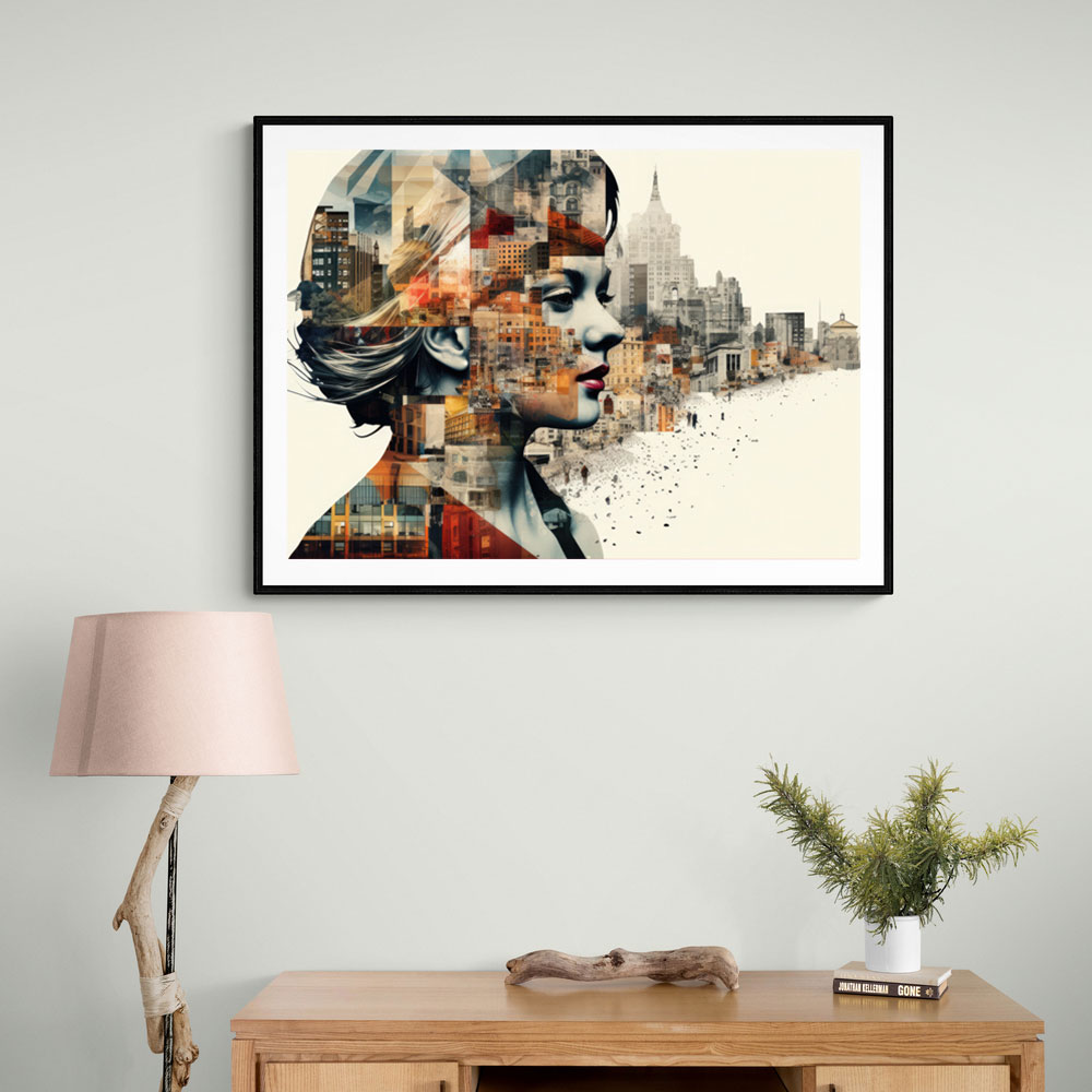 Scenic Watercolour Women 3 Fusion Collage Wall Art