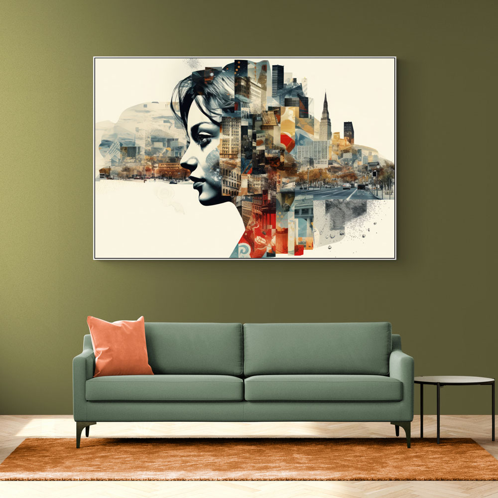 Urban Woman Fusion Collage Wall Art