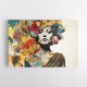 Flowers & Butterfly Women 6 Fusion Collage Wall Art