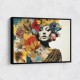 Flowers & Butterfly Women 6 Fusion Collage Wall Art