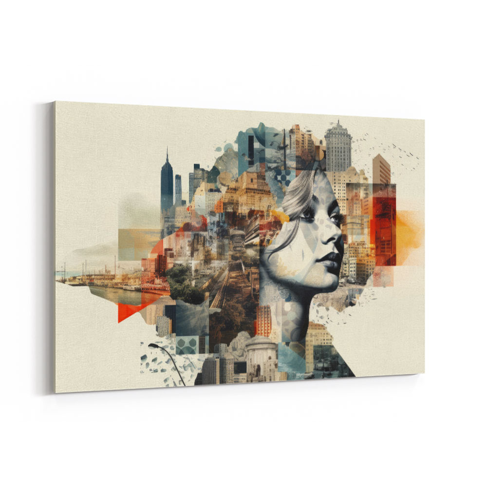 Urban Woman 2 Fusion Collage Wall Art