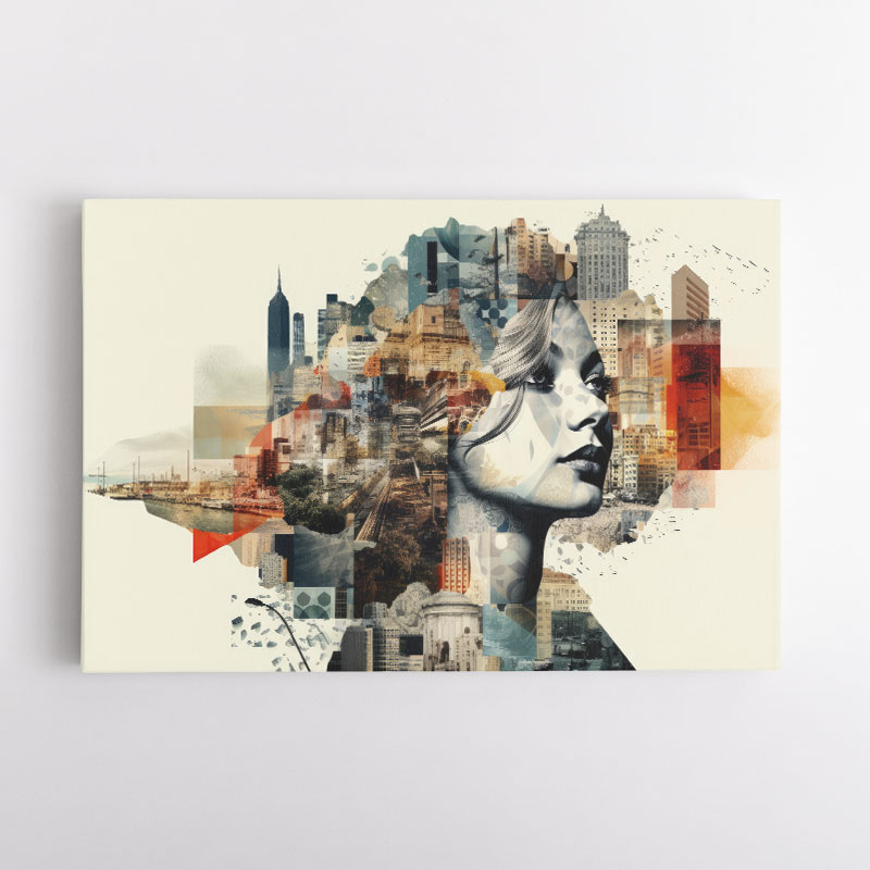 Urban Woman 2 Fusion Collage Wall Art