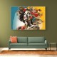 Beauty With Flowers 6 Fusion Collage Wall Art