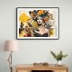 Flowers & Butterfly Women 12 Fusion Collage Wall Art