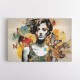 Flowers & Butterfly Women 13 Fusion Collage Wall Art