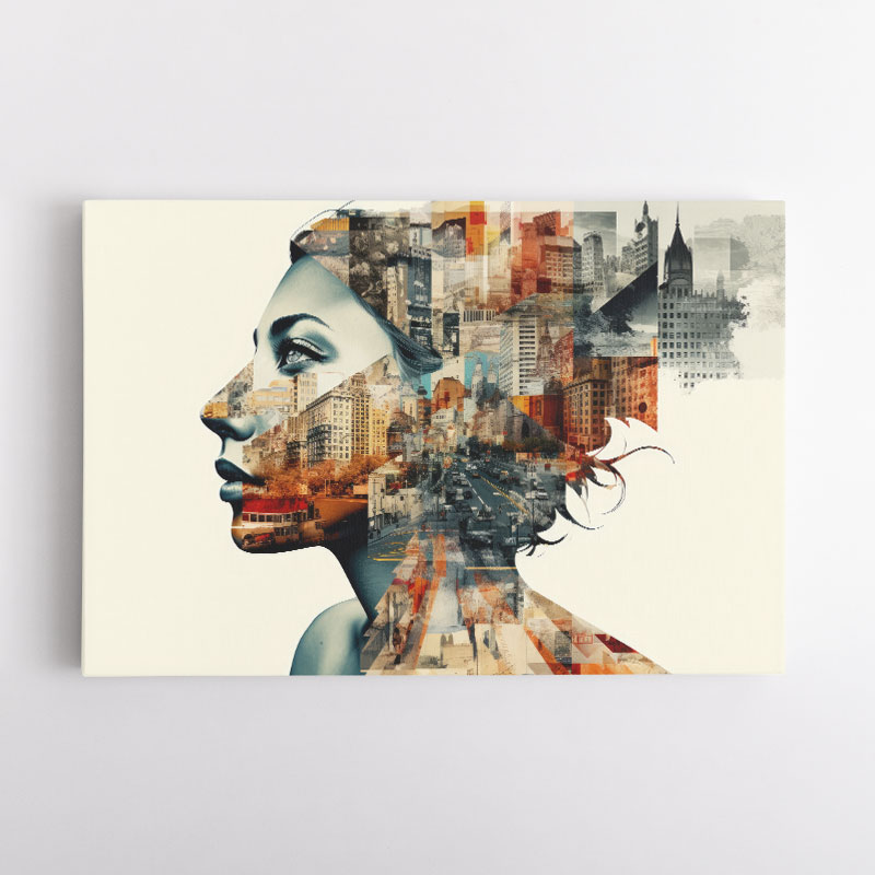 Urban Woman 3 Fusion Collage Wall Art