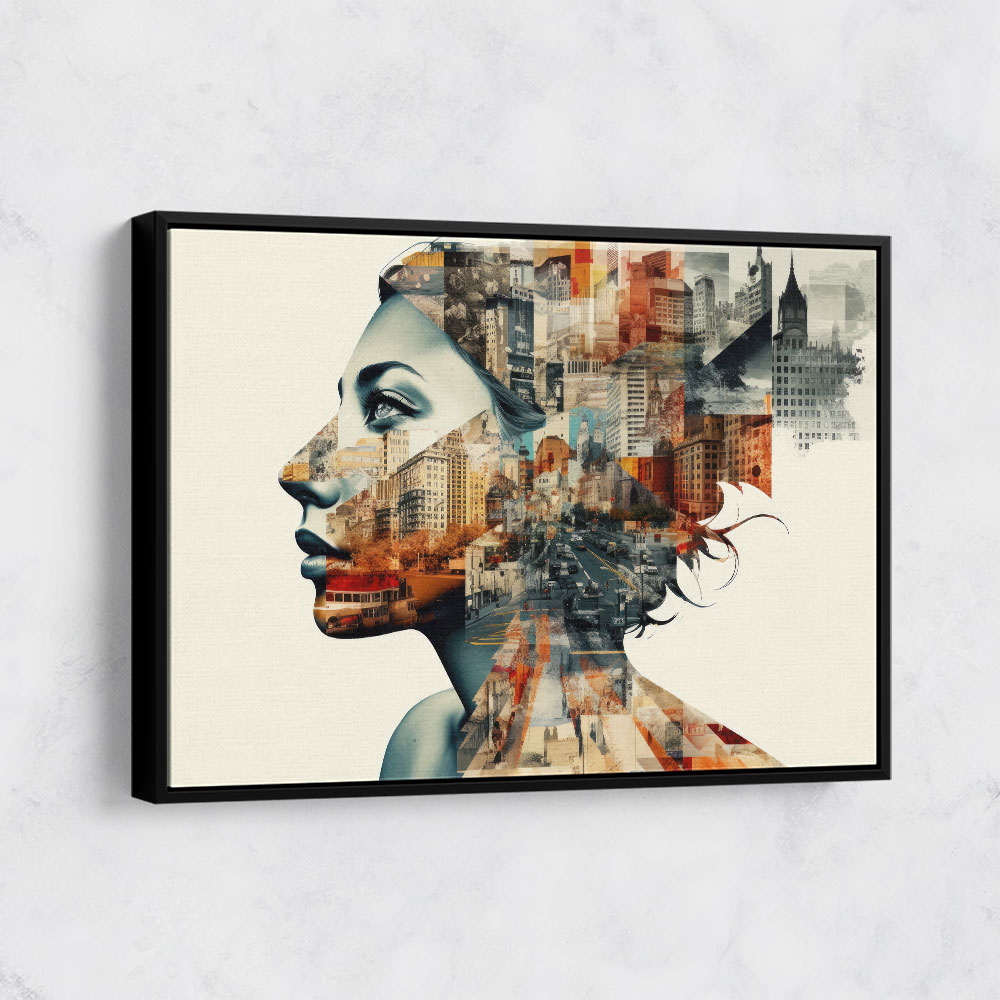 Urban Woman 3 Fusion Collage Wall Art