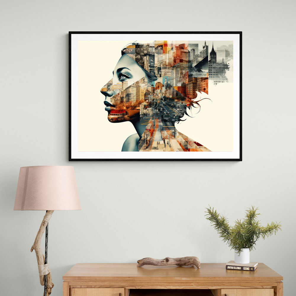 Urban Woman 3 Fusion Collage Wall Art
