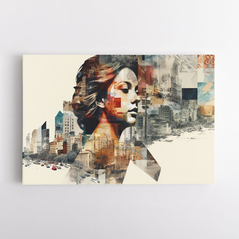 Urban Woman 5 Fusion Collage Wall Art