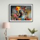 Flowers & Butterfly Women 17 Fusion Collage Wall Art