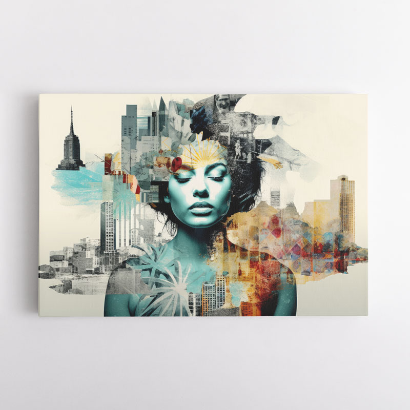 Urban Woman 6 Fusion Collage Wall Art
