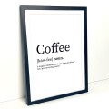 Coffee 45x60cm Black Framed Print