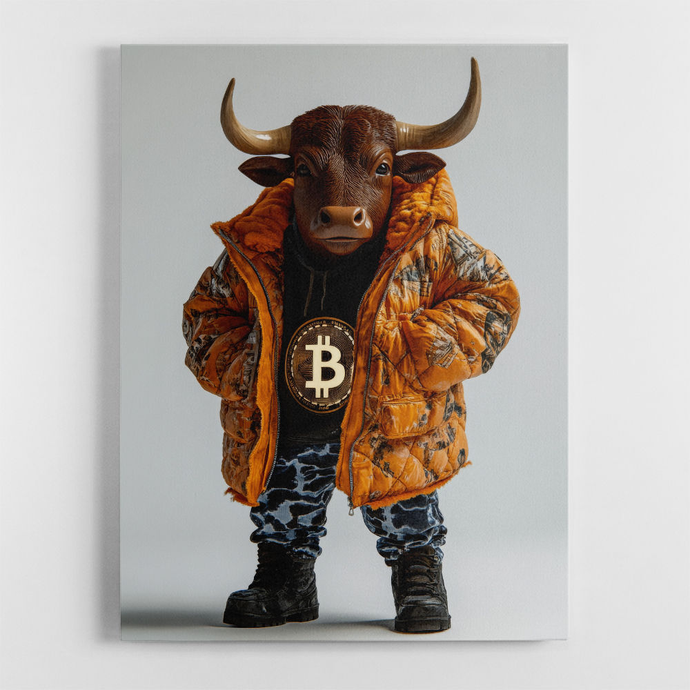 Bitcoin Bull Wall Art