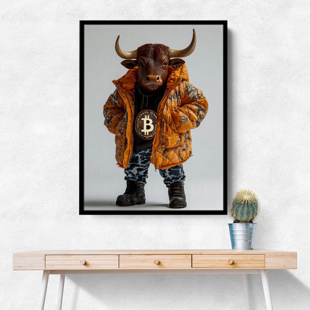 Bitcoin Bull Wall Art