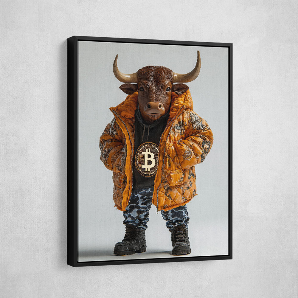 Bitcoin Bull Wall Art