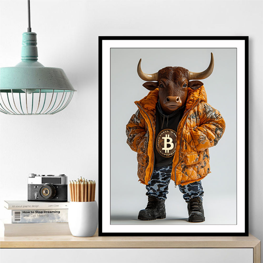 Bitcoin Bull Wall Art